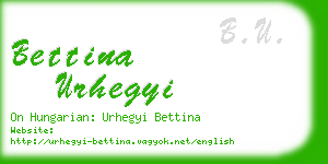 bettina urhegyi business card